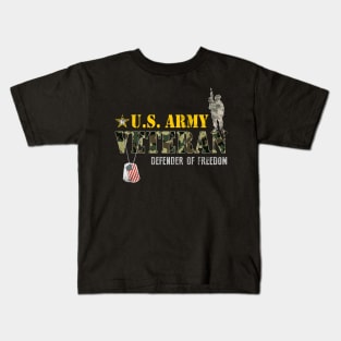 US Army Veteran Military Solder - Gift for Veterans Day 4th of July or Patriotic Memorial Day Kids T-Shirt